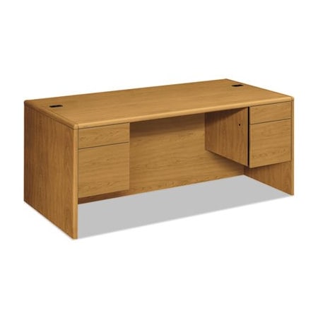 Hon HON, 10700 SERIES DESK, 3/4 HEIGHT DOUBLE PEDESTALS, 72W X 36D X 29.5H, HARVEST 10791CC